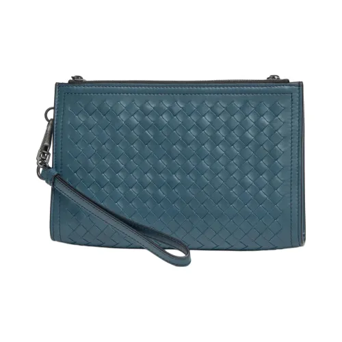 Bottega Veneta Intrecciato Телячья кожа Клатч Унисекс Синий