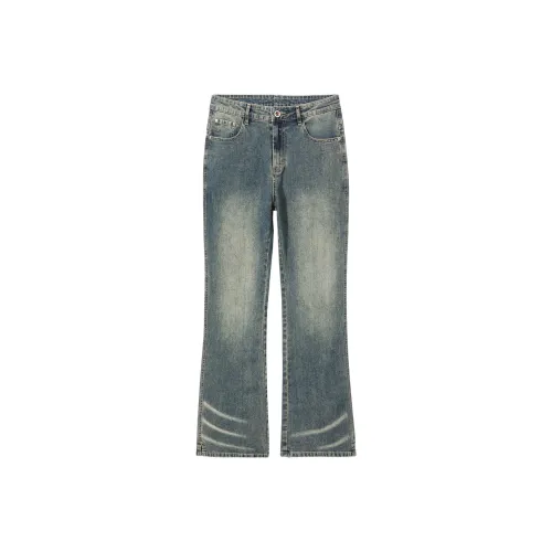 MEXISHION Винтажные синие унисекс джинсы