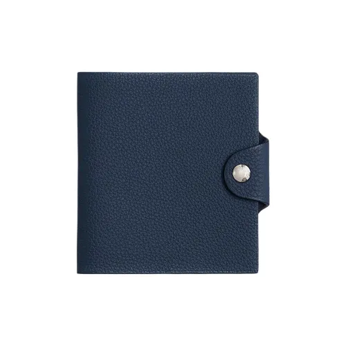 HERMES Ulysse Коровья кожа Togo Чехол для ноутбука Защитный Чехол Мини Унисекс 7K BLEU Abysse Глубокое море Синий