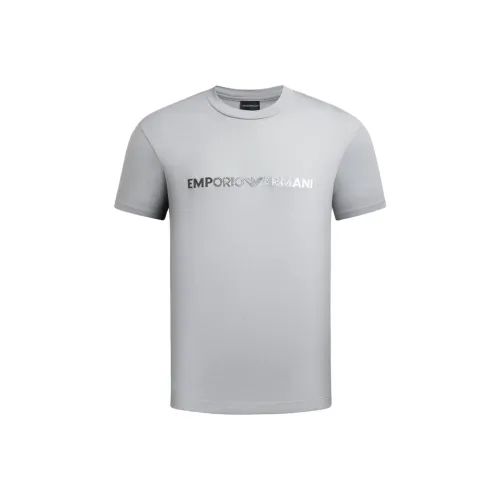 EMPORIO ARMANI SS24 T Рубашка Мужская Серого цвета