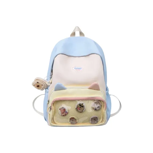 Tezimyt Нейлоновый рюкзак стандартный черный розовый светло-фиолетовый светло-синий