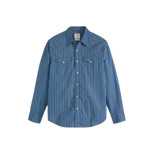 Levis Blue Men's Shirts Левис Синие Мужские Рубашки