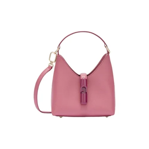 Furla Сумка-хобо из коровьей кожи мини женская телесно-розовая