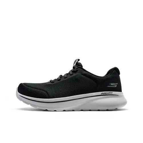 Skechers Go Walk Arch Fit Низкий Топ Беговые кроссовки Мужские Черный Серый