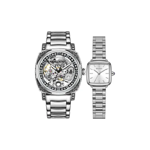 Zero Scale Кварцевый Автоматический Механический Механизм Металлический Ремешок Часы Унисекс Циферблат с Отложным Дизайном