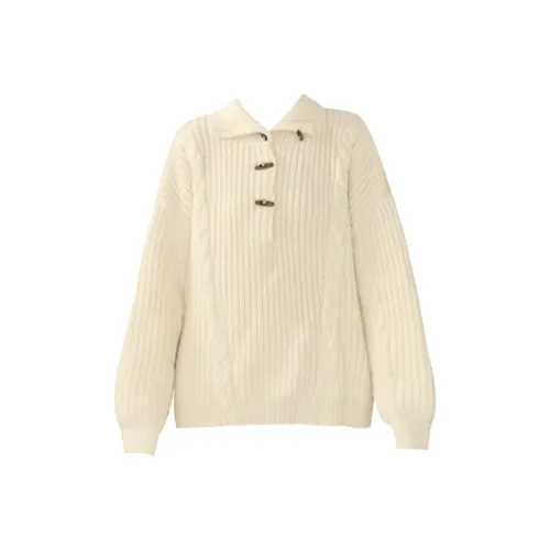 GEZITAI Экрю Женская Трикотажная