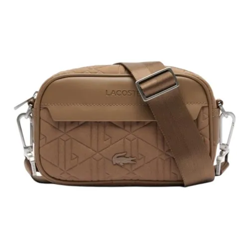 Lacoste Полиуретан Сумка через плечо Мужская Бежевая