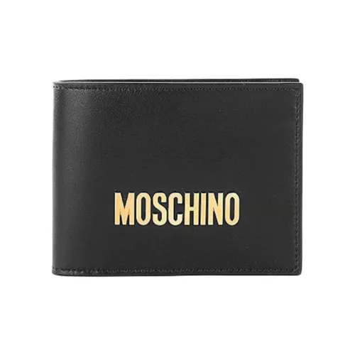 MOSCHINO Телячья кожа Кошелек Мужской Черный