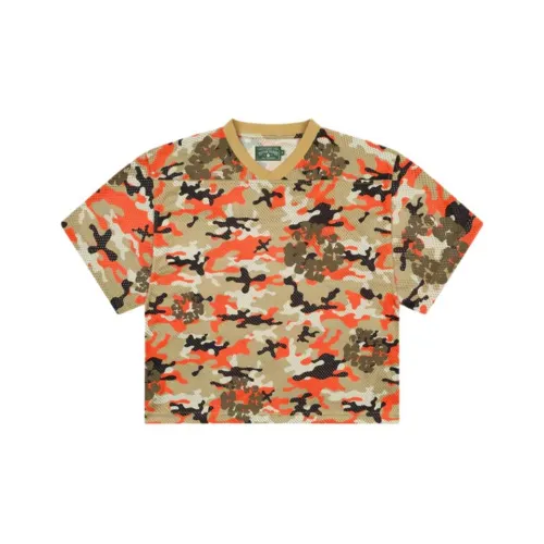 Denim Tears совместный бренд SS25 CAMO хлопок венок сетка футбол топ коричневый футбол джерси унисекс