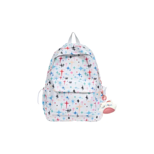 OKEKE Нейлон Рюкзак Женский Белый Розовый