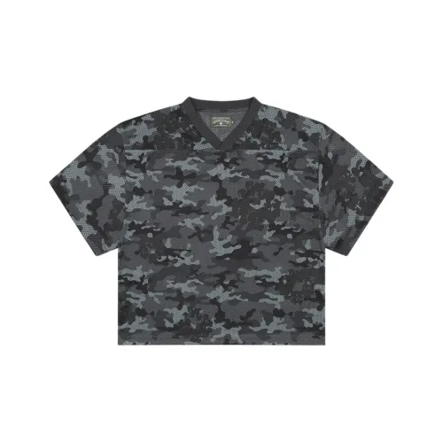 Denim Tears совместный бренд SS25 CAMO хлопок венок сетка футбол футбол Джерси унисекс