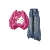 Щенок Babu Ягодный Красный + Однотонный Джинсовый Синий