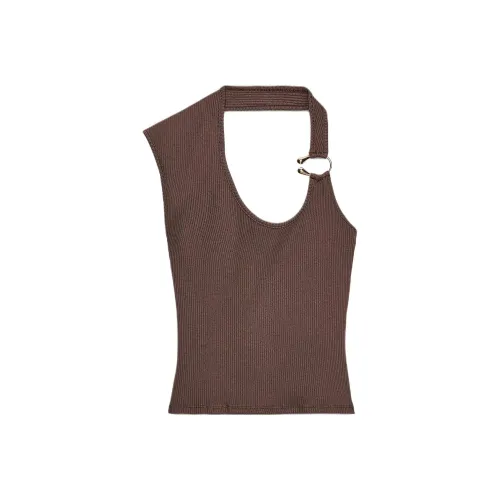 ZARA Шоколад Женские Майки