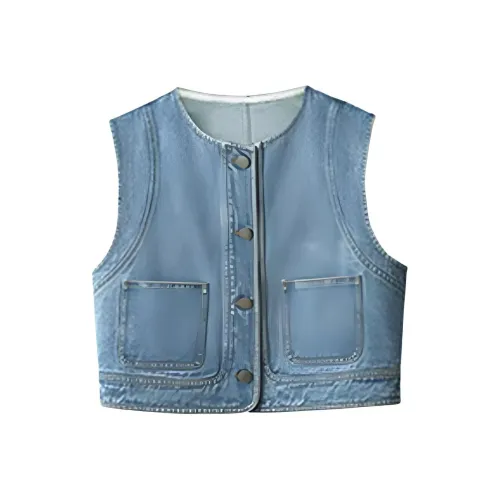 YEARNED Синий Женский жилет