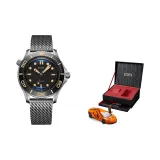 Титан, сталь, серый циферблат, сетка, полоска