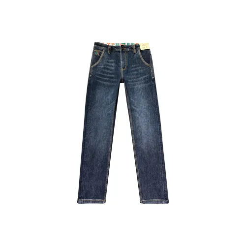 GUSHILANG Синий Мужской Джинсы