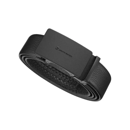 PIERRE CARDIN Ремни из крупнозернистой текстуры коровьей кожи мужской черный 3,6 см