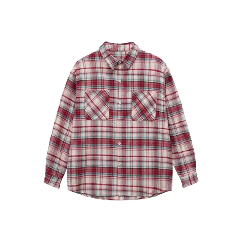 JOSR Красная клетка Женские рубашки