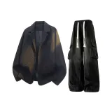 Черный топ + Черные брюки