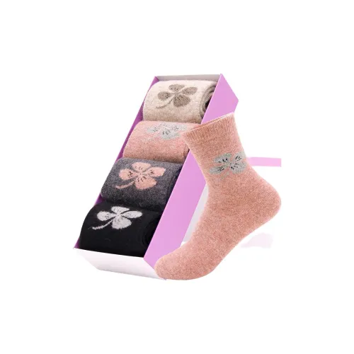 MAXDAVID M4190 Шерсть Женские носки 4 упаковки Женские носки MID до икры