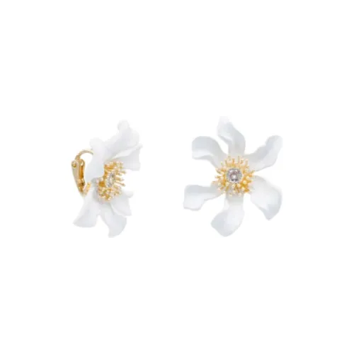 LES NEREIDES Ручная работа Эмаль Нижняя заколка Серьги On Женские Белые
