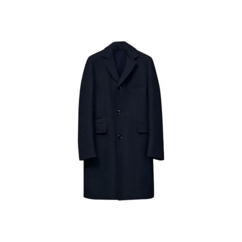 HERMES Темно-синий Мужской Пальто