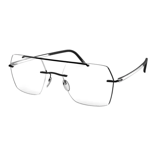 SILHOUETTE Metal Aviator Eyeglass Frames Men's Black