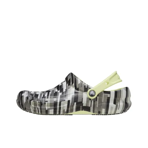 Crocs Bistro Graphic Clog Anti-slip Support Low Top Casual Shoes Unisex Black Green Crocs Bistro Graphic Clog противоскользящий низкий топ повседневная обувь унисекс черный зеленый