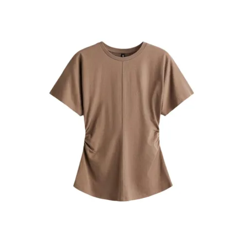 H M Темно-бежевые женские T-рубашки