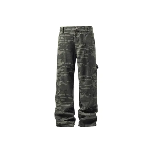 Yinqiao Камуфляж Унисекс Повседневные Штаны