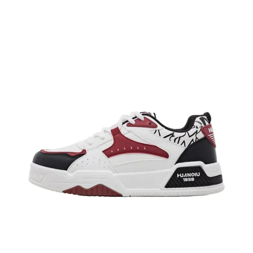 HUANQIU Противоскользящие ударопрочные устойчивые к истиранию низкие топовые скейтбордические кроссовки мужские черные красные