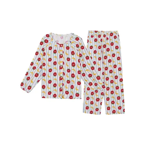 MIMOSA CHUR Круглый вырез Полосы Томат Женские Пижамные комплекты