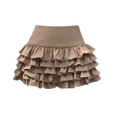 Хаки Layered Skirt