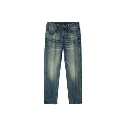 Holiday Count Винтажный Желтый Грязь Мужские Джинсы