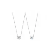 Кулон "Четырехлистный клевер" 1 пара (Серебряный + Синий)