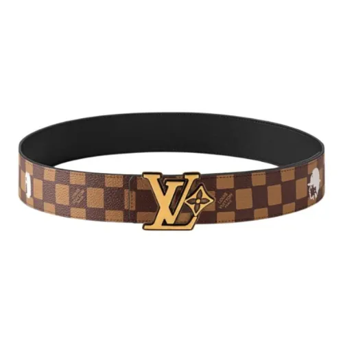 LOUIS VUITTON Телячья кожа Кожаные ремни Мужской Многоцветный 4CM