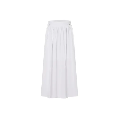 MO&CO Отбеленный белый Женские Повседневные длинные юбки