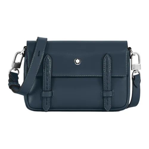 MONTBLANC Коровья кожа Сумка через плечо Мини Женская Велюр Синий