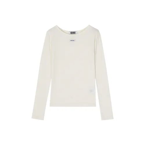 Crank Белый Женские T-рубашки