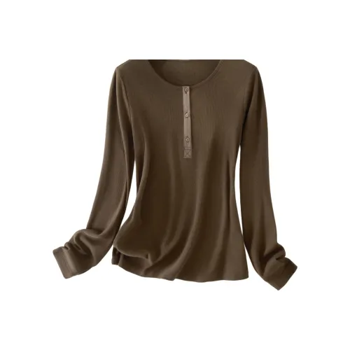 IHIMI Шоколадно-коричневые Женские T-рубашки