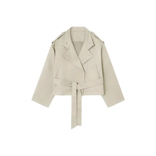 GEZITAI Светлый хаки Женская тренч-куртка