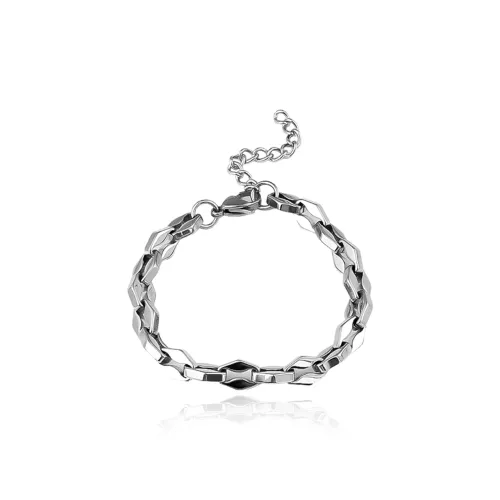 FOREVER MELODY Браслеты из титанового стального сплава Мужской Серебряный