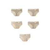 [5-Предметный] Леопардовый принт кофейного цвета + волновой узор + бант + сетка с точками + узор с точками