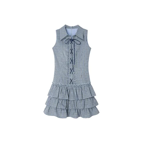 UENA Отложной воротник с наполнителем платье женское