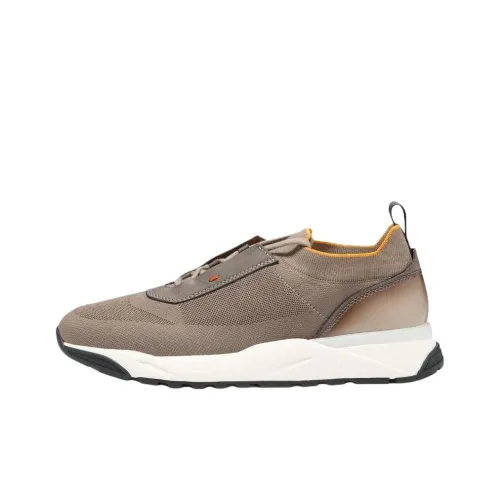 Santoni Низкий Топ Повседневная Обувь Мужская Бежевая