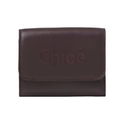 Chloe Bright Calfskin Wallet Small Women's Purple
