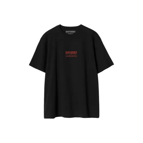 Maharishi Черный Красный Мужская T-Рубашка