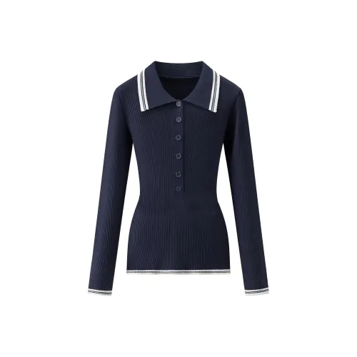 Pa33word Темно-синий Синий Женский Трикотаж