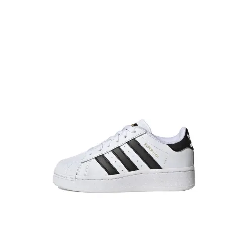 Adidas SUPERSTAR XLG Устойчивый к истиранию Низкий Топ Детский Скейтбординг Белый Детский