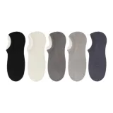 [5 Pack/100% Cotton] Черный + Белый + Темно-серый + Светло-серый + Железо-серый